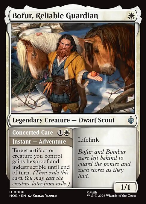 Bofur, Reliable Guardian // Concerted Care - Magic: The Gathering HOB #6