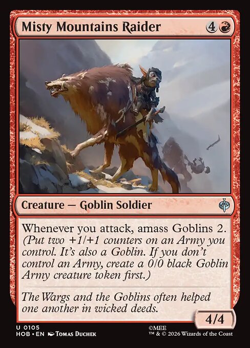 Misty Mountains Raider - Magic: The Gathering HOB #105