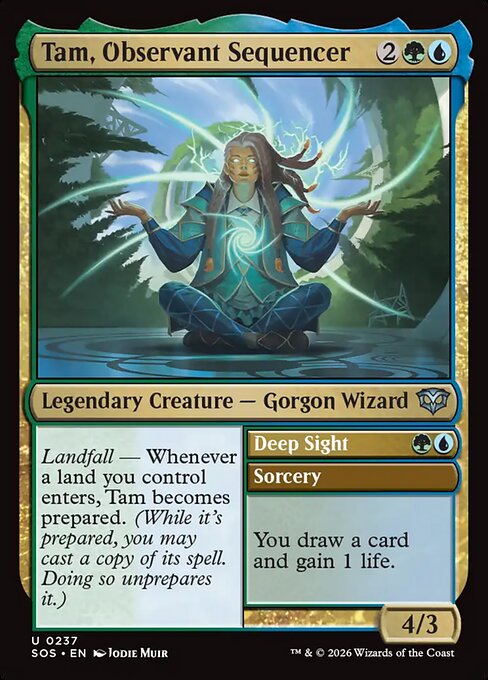 Tam, Observant Sequencer // Deep Sight - Magic: The Gathering SOS #237