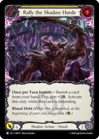 Rally the Shadow Horde (Yellow) - Flesh and Blood USURP-THE-SHADOW-THRONE #IAR172