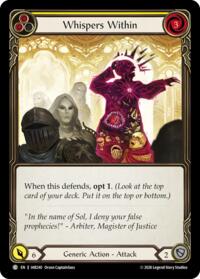 Whispers Within (Yellow) - Flesh and Blood USURP-THE-SHADOW-THRONE #IAR240