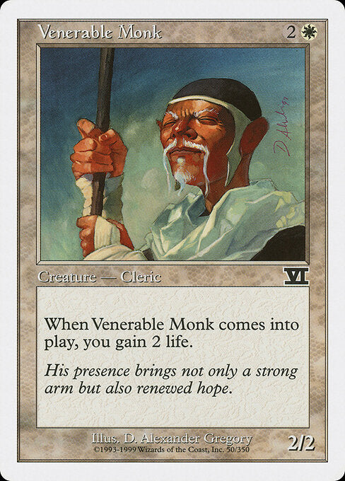 Venerable Monk - Magic: The Gathering 6ED #50