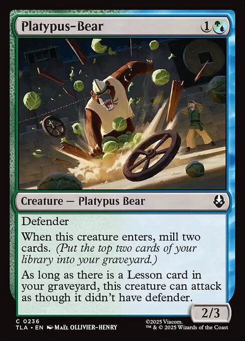Platypus-Bear - Magic: The Gathering TLA #236