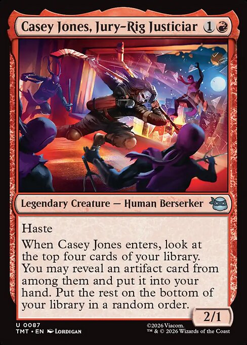 Casey Jones, Jury-Rig Justiciar - Magic: The Gathering TMT #87