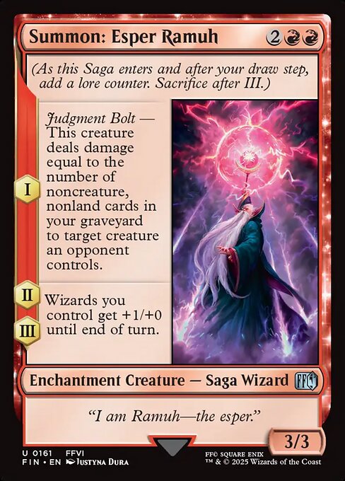 Summon: Esper Ramuh - Magic: The Gathering FIN #161
