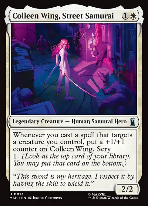 Colleen Wing, Street Samurai - Magic: The Gathering MSH #13