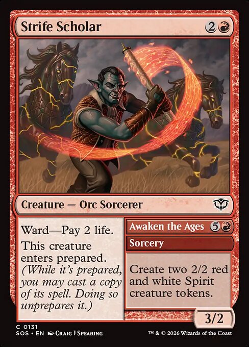 Strife Scholar // Awaken the Ages - Magic: The Gathering SOS #131