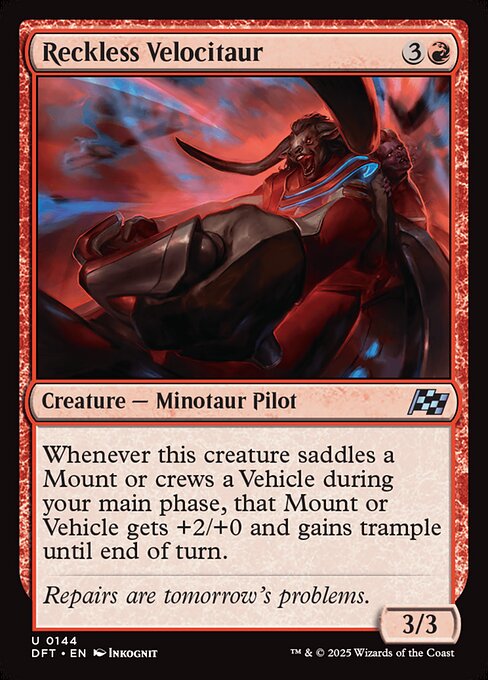 Reckless Velocitaur - Magic: The Gathering DFT #144