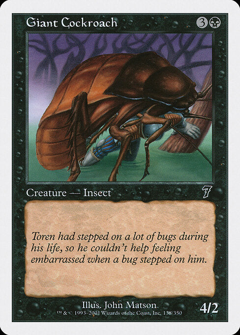 Giant Cockroach - Magic: The Gathering 7ED #138