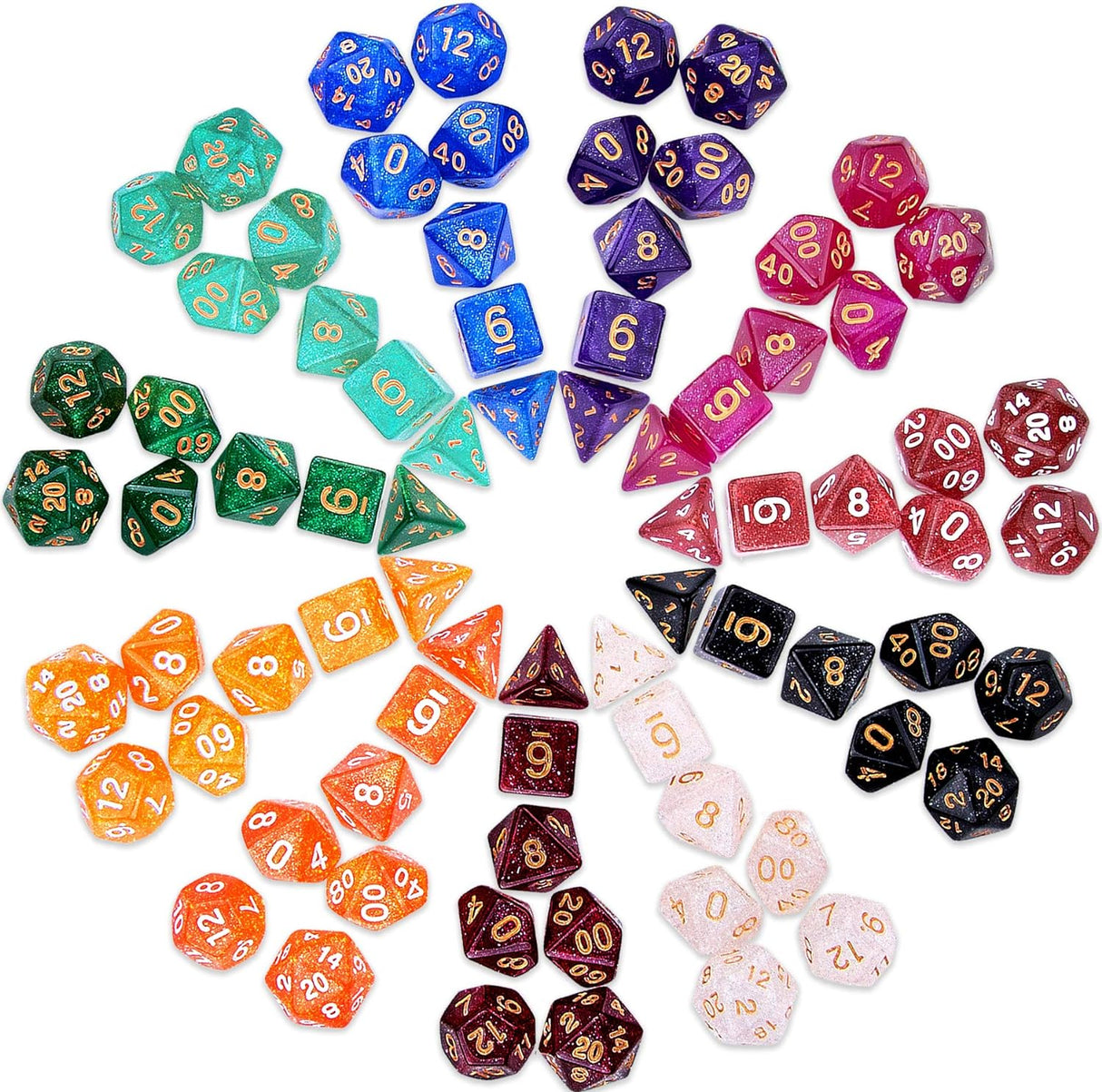 Mini RPG Dice Set - Varios Colores