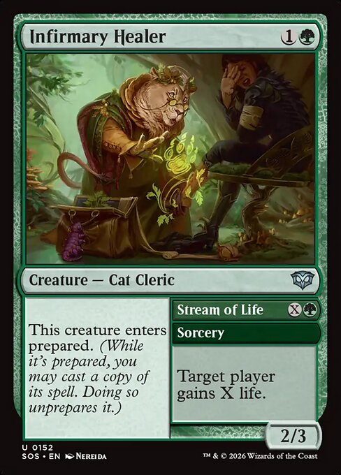 Infirmary Healer // Stream of Life - Magic: The Gathering SOS #152