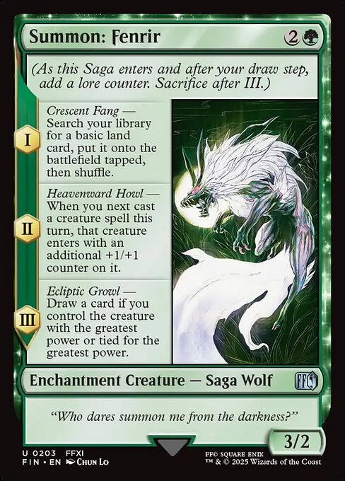 Summon: Fenrir - Magic: The Gathering FIN #203