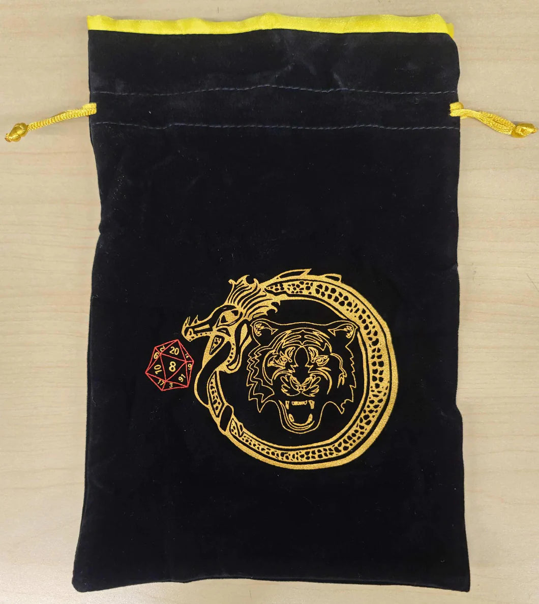 Velvet Dice Pouch with Drawstring