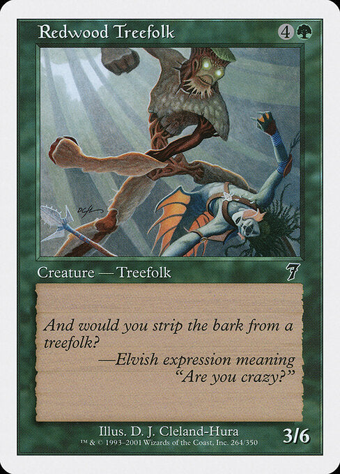 Redwood Treefolk - Magic: The Gathering 7ED #264