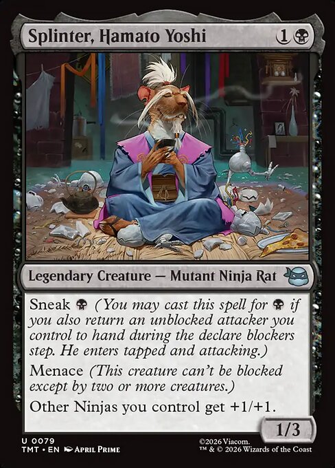 Splinter, Hamato Yoshi - Magic: The Gathering TMT #79