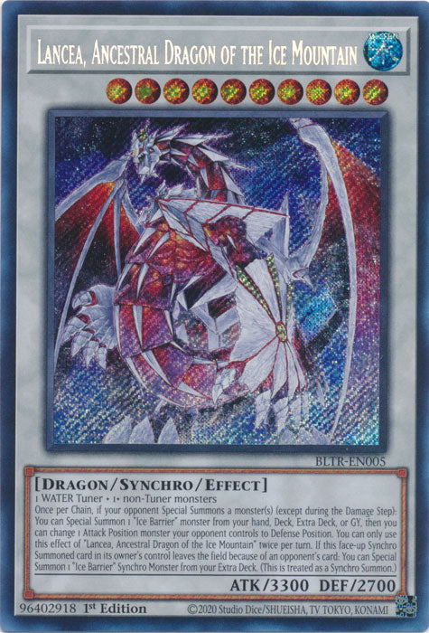 BLTR - Lancea, Ancestral Dragon of the Ice Mountain (Quarter Century Secret Rare)