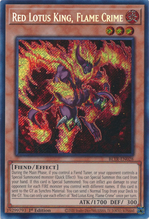 BLTR - Red Lotus King, Flame Crime (Quarter Century Secret Rare)