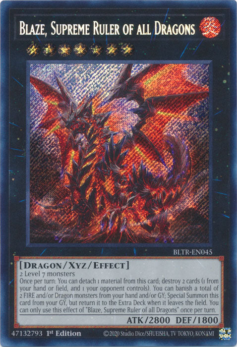 BLTR - Blaze, Supreme Ruler of all Dragons (Quarter Century Secret Rare)