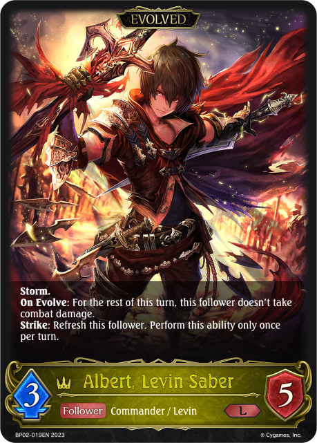 Albert, Levin Saber (Evolved)  - BP02-019EN