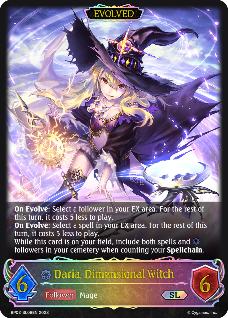 Daria, Dimensional Witch (Evolved) (SL)  - BP02-SL08EN