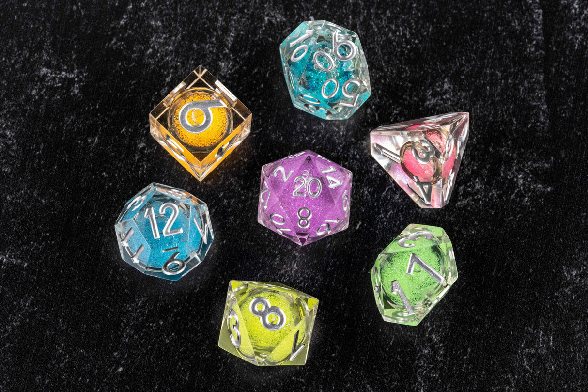 Fanroll - Rainbow Dust Liquid Core Dice Set