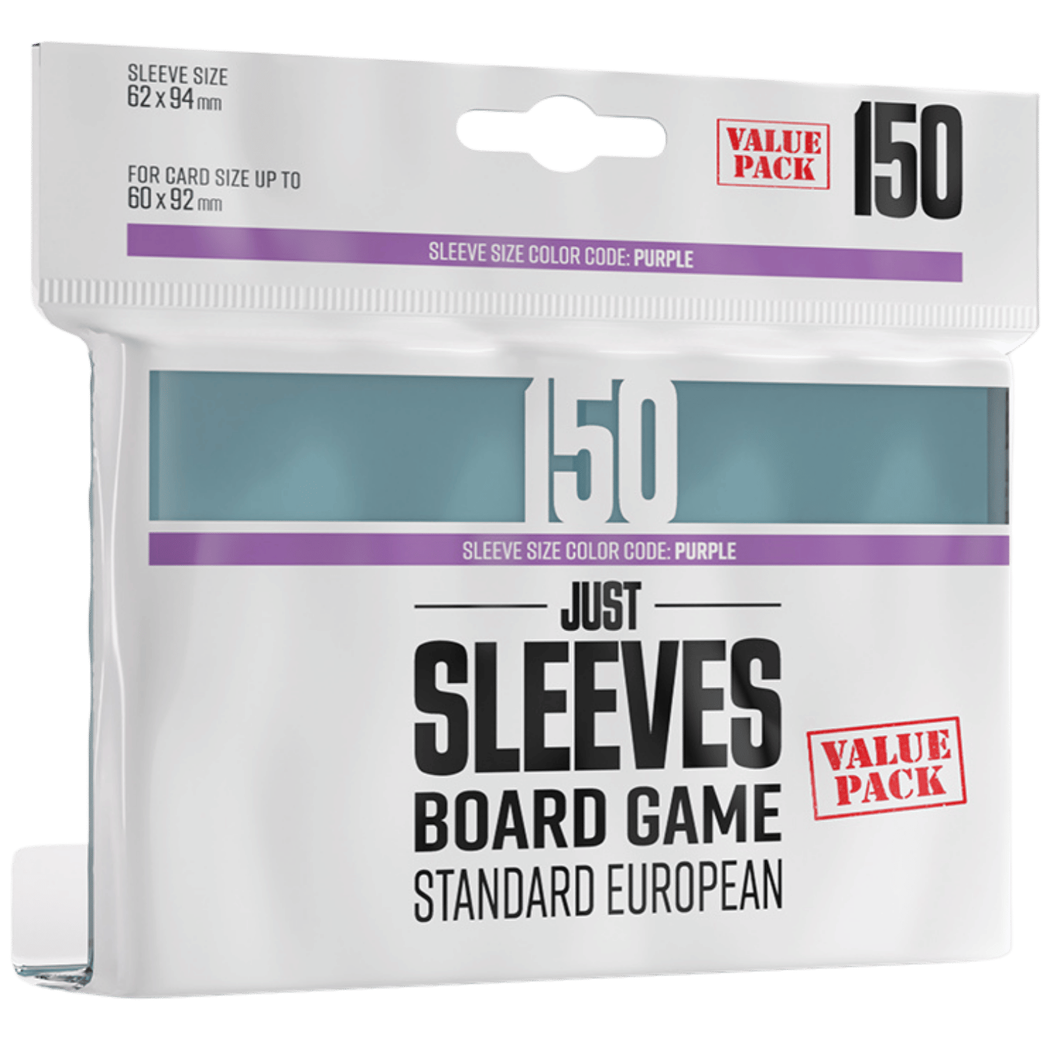 Gamegenic: Just Sleeves Board Game - Standard European 62x94 mm (Purple)