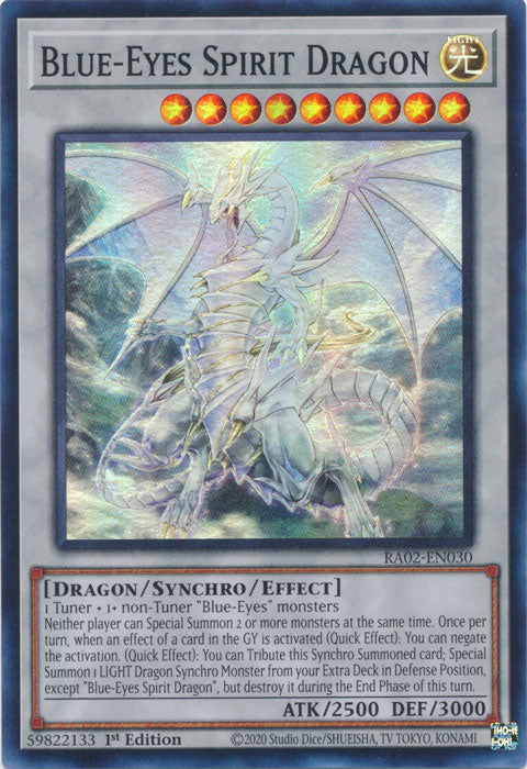 Blue-Eyes Spirit Dragon - RA02-EN030