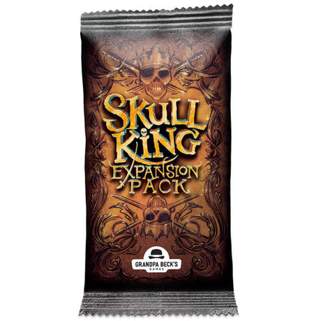 Expansión Skull King de Grandpa Beck’s Games, caja con temática pirata y nuevas cartas. Complemento para el juego Skull King con más estrategia y diversión.