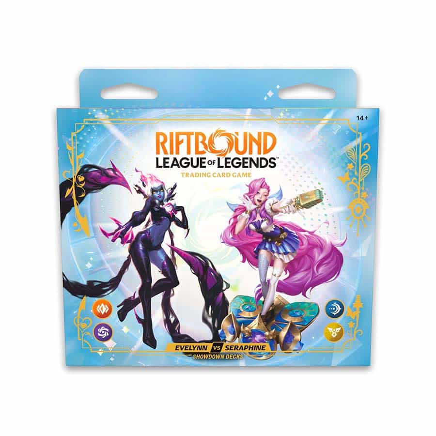 Riftbound TCG: Set 05- Radiance - Showdown Deck Display - Evelynn vs Seraphine