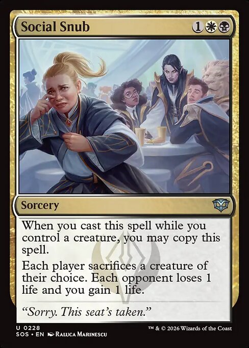 Social Snub - Magic: The Gathering SOS #228