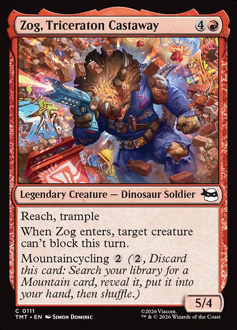 Zog, Triceraton Castaway - Magic: The Gathering TMT #111
