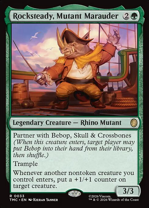 Rocksteady, Mutant Marauder - Magic: The Gathering TMC #33