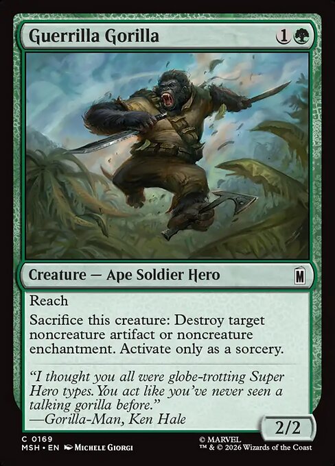 Guerrilla Gorilla - Magic: The Gathering MSH #169
