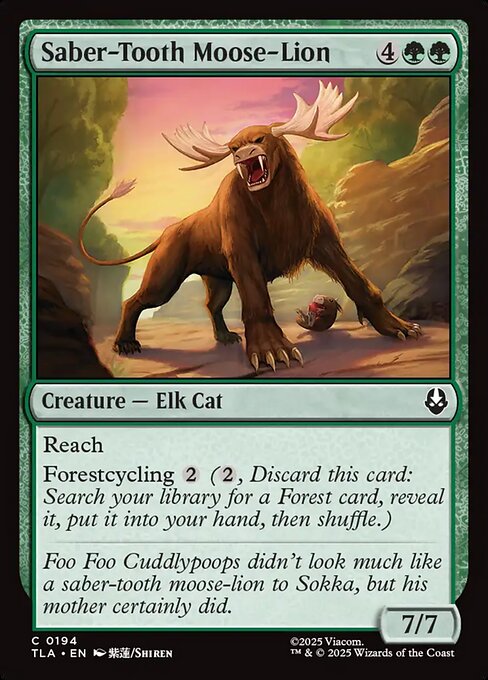 Saber-Tooth Moose-Lion - Magic: The Gathering TLA #194