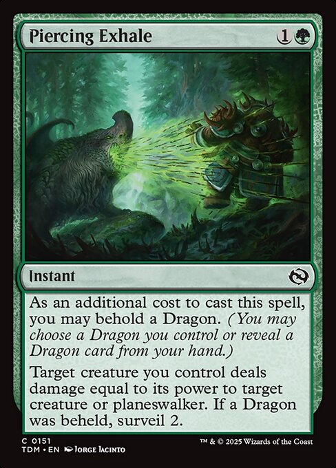 Piercing Exhale - Magic: The Gathering TDM #151