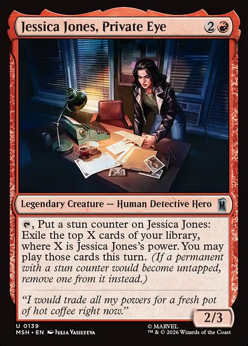 Jessica Jones, Private Eye - Magic: The Gathering MSH #139