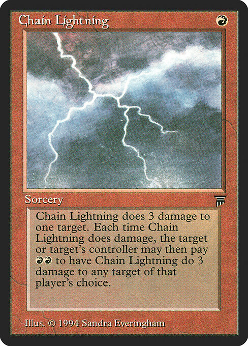 Chain Lightning - Magic: The Gathering LEG #137