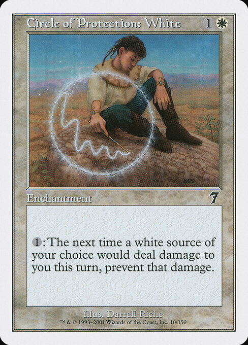 Circle of Protection: White - Magic: The Gathering 7ED #10