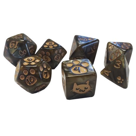 Kitten Polyhedral Dice Set