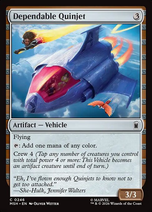 Dependable Quinjet - Magic: The Gathering MSH #246