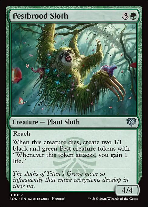 Pestbrood Sloth - Magic: The Gathering SOS #157