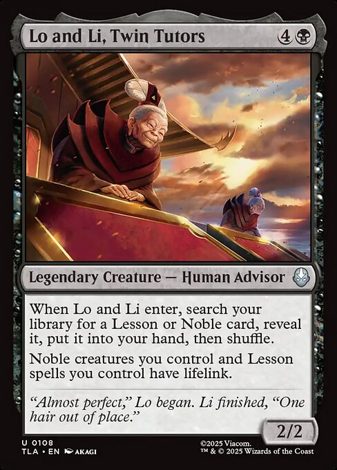 Lo and Li, Twin Tutors - Magic: The Gathering TLA #108