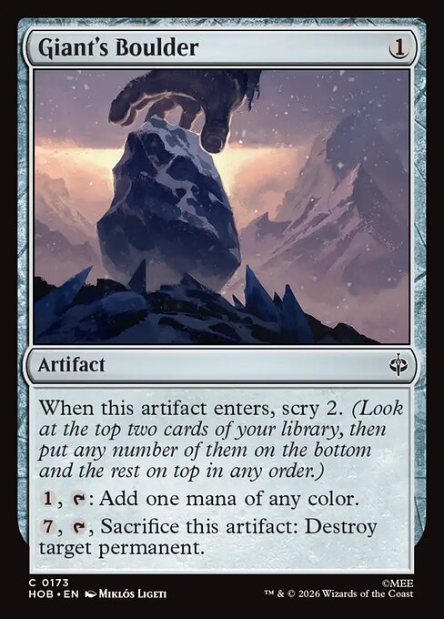 Giant's Boulder - Magic: The Gathering HOB #173