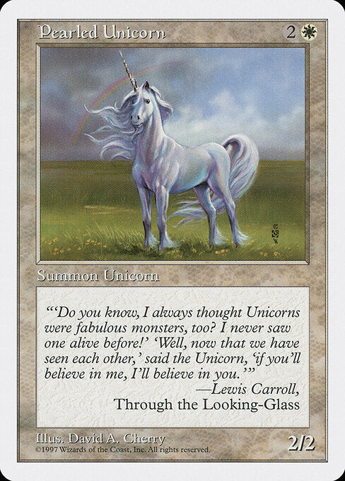 Pearled Unicorn - Magic: The Gathering 5ED #50