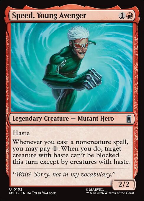 Speed, Young Avenger - Magic: The Gathering MSH #152