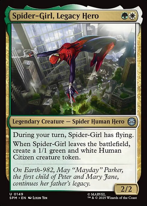 Spider-Girl, Legacy Hero - Magic: The Gathering SPM #149