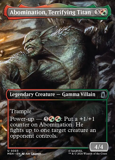 Abomination, Terrifying Titan - Magic: The Gathering MSH #333
