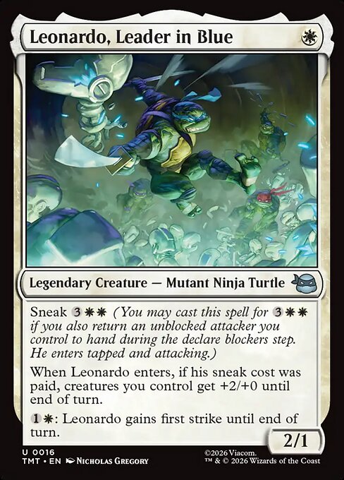 Leonardo, Leader in Blue - Magic: The Gathering TMT #16