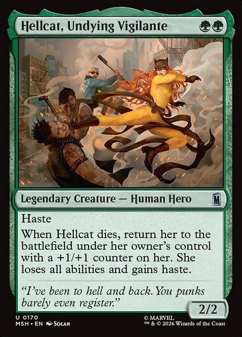 Hellcat, Undying Vigilante - Magic: The Gathering MSH #170
