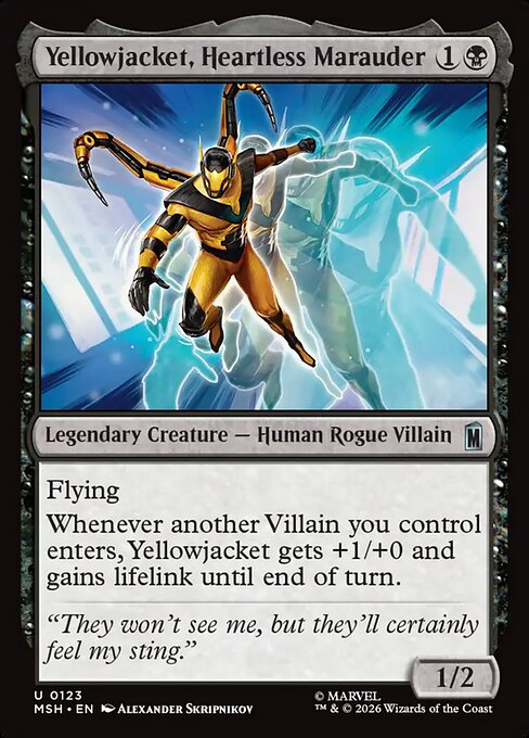 Yellowjacket, Heartless Marauder - Magic: The Gathering MSH #123